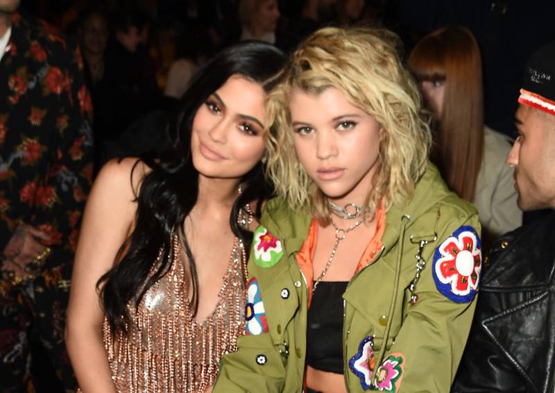 NEW YORK, NY - FEBRUARY 10:  Kylie Jenner and Sofia Richie attend the Jeremy Scott collection during New York Fashion Week: The Shows at Gallery 1, Skylight Clarkson Sq on February 10, 2017 in New York City.  (Photo by Nicholas Hunt/Getty Images for New York Fashion Week)