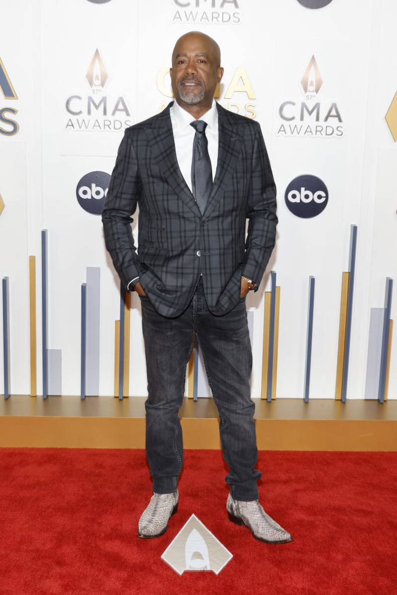 NASHVILLE, TENNESSEE - NOVEMBER 08: EDITORIAL USE ONLY Darius Rucker attends the 57th Annual CMA Awards at Bridgestone Arena on November 08, 2023 in Nashville, Tennessee. (Photo by Jason Kempin/Getty Images)