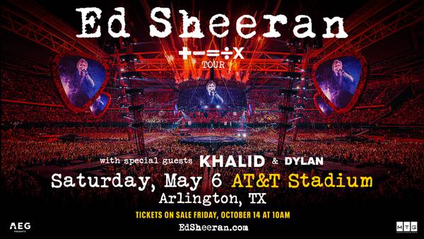 Ed Sheeran at the AT&T Stadium in Arlington, TX
