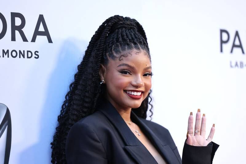 NEW YORK, NEW YORK - SEPTEMBER 06: Halle Bailey attends as Pandora Celebrates Lab Grown Diamonds With A New Diamond District on September 06, 2023 in New York City. (Photo by Mike Coppola/Getty Images for Pandora)