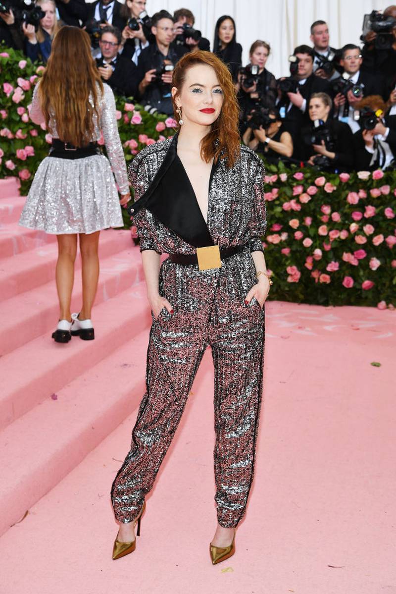 NEW YORK, NEW YORK - MAY 06: Emma Stone attends The 2019 Met Gala Celebrating Camp: Notes on Fashion at Metropolitan Museum of Art on May 06, 2019 in New York City. (Photo by Dimitrios Kambouris/Getty Images for The Met Museum/Vogue)