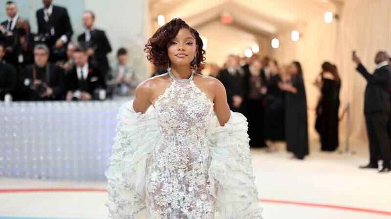 NEW YORK, NEW YORK - MAY 01: Halle Bailey attends The 2023 Met Gala Celebrating "Karl Lagerfeld: A Line Of Beauty" at The Metropolitan Museum of Art on May 01, 2023 in New York City. (Photo by Mike Coppola/Getty Images)