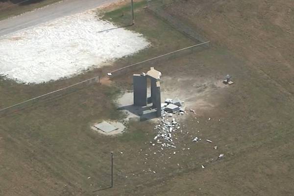 Georgia Guidestones stone monument damaged by explosive device
