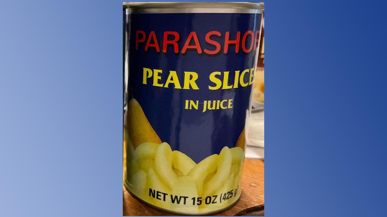 Can of pear slices